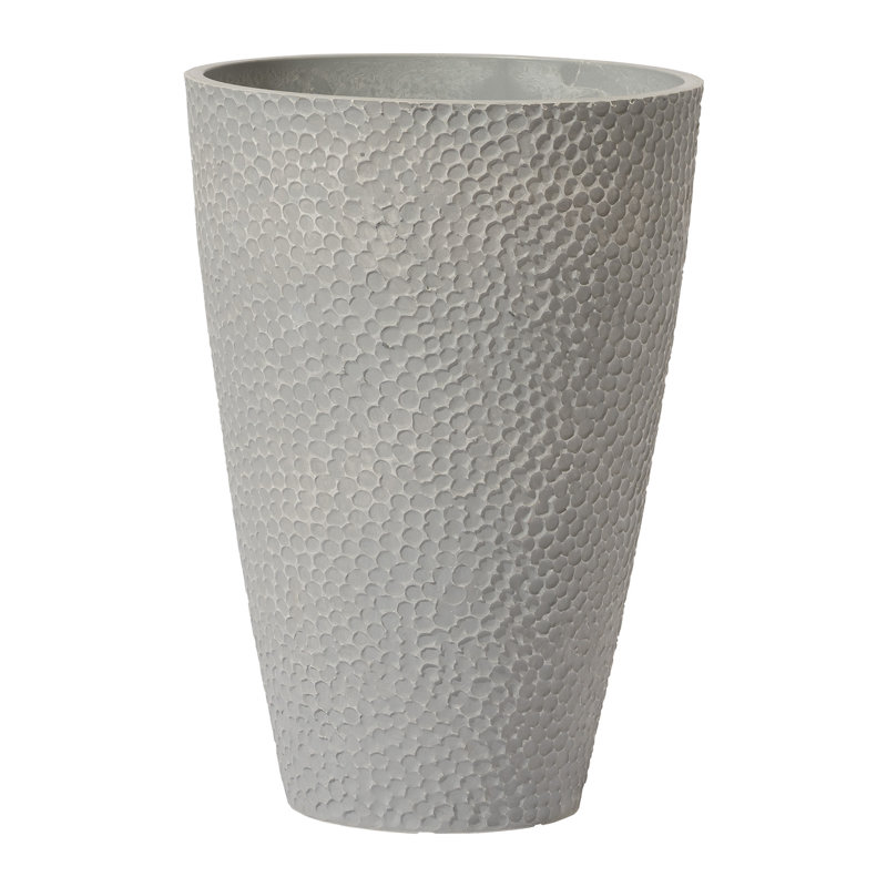 Tall Round Planter for Indoor/Outdoor Plants,Large Planter Pot, Gray, 20" H x 14" W x 14" D, 1