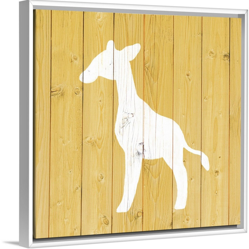 « giraffe zoo animal shape », impression, H 20 po x l 20 po x P 1,75 po, Cadre pour toile flottant blanc