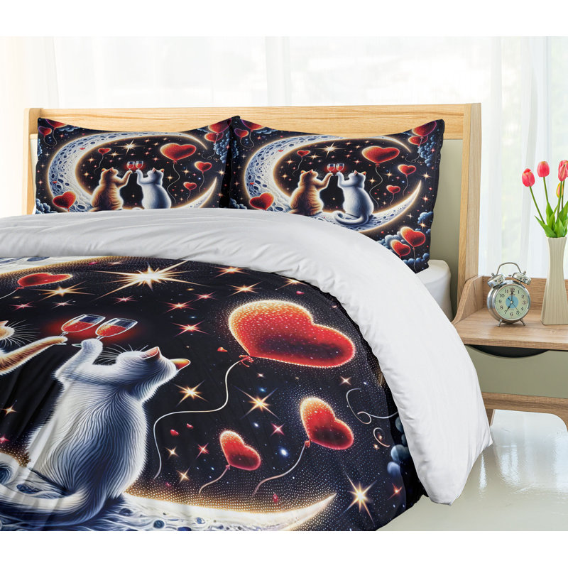 Cat Duvet Cover, Queen Duvet Cover + 2 Standard Shams