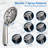 High-Pressure Rainfall Shower Head With 11-Inch Adjustable Arm - Vertical Flow Design For Spa-Like Bathing-113695271
