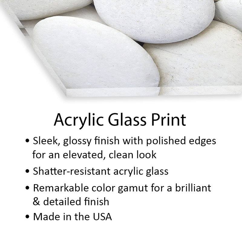 «White Pebbles» par PhotoINC Studio - impression non encadrée, H 24 po x l 24 po x P 0,25 po