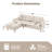 2-Piece 84" Upholstered L Shape Sectional Sofa-2121807422