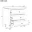 Table de chevet 3 - Poignée en fer pour une chambre de rangement élégante au toucher noir, bois de pin massif, rail en métal lisse, salon de table console entièrement assemblé et stable-1130018360
