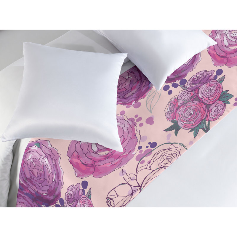 Foulard de lit Ambesonne Peony, Très grand lit