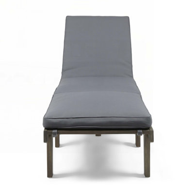 Outdoor Patio Chaise Lounge with Cushion