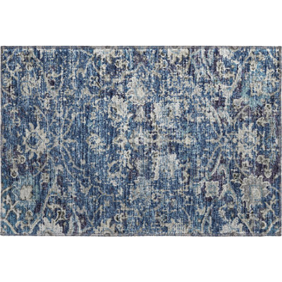 Premium Machine Washable Andreau AMF92 Blue Rug