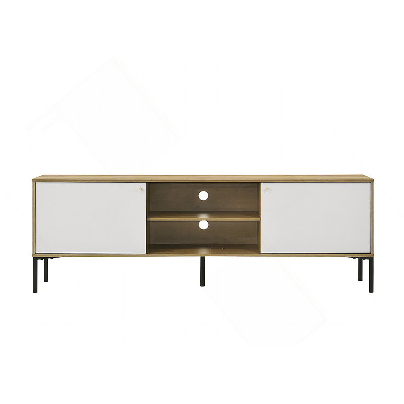 Meuble télé, meuble de rangement avec pieds en métal pour téléviseur de 65 po ou moins