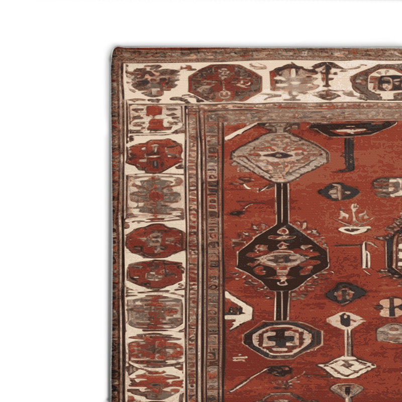 Tapis turc intérieur et extérieur brun, Rectangulaire 2 pi x 3 pi