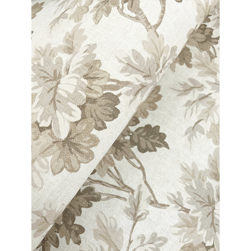 Papier peint Oakcliff Stone Leaf Trail, Taupe