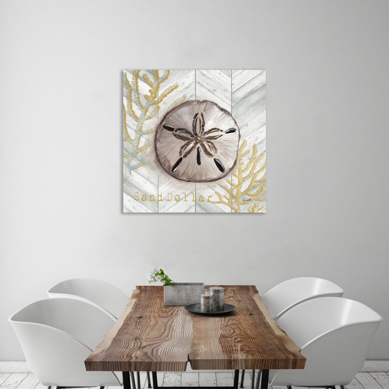 Chevron Sand Dollar - reproduction sur toile tendue, H 18 po x l 18 po x P 1,5 po