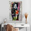 Portrait de femme grunge sur toile, ensemble de 3 pièces-1951568965