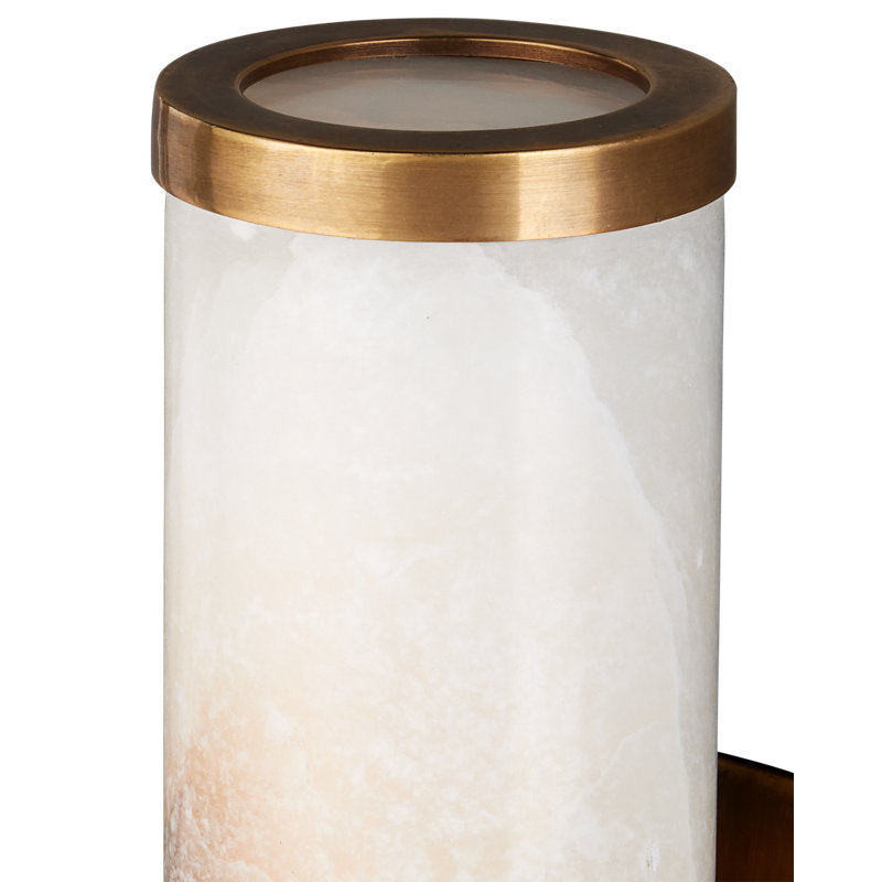 Brenham Wall Sconce, 4.5" H x 14.5" W x 5" D, Natural/Vintage Brass, 6