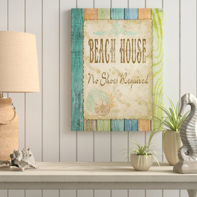« beach house », art textuel sur toile tendue