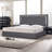 Dilver Upholstered Canvas Standard Bed-98999593-98977770