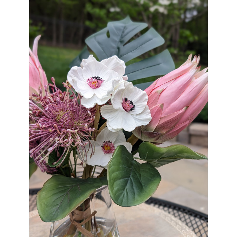 Silk Protea Arrangement in Vase