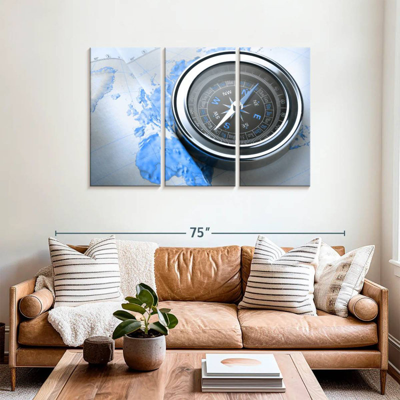Aletra Modern Compass, 36" H x 57" W