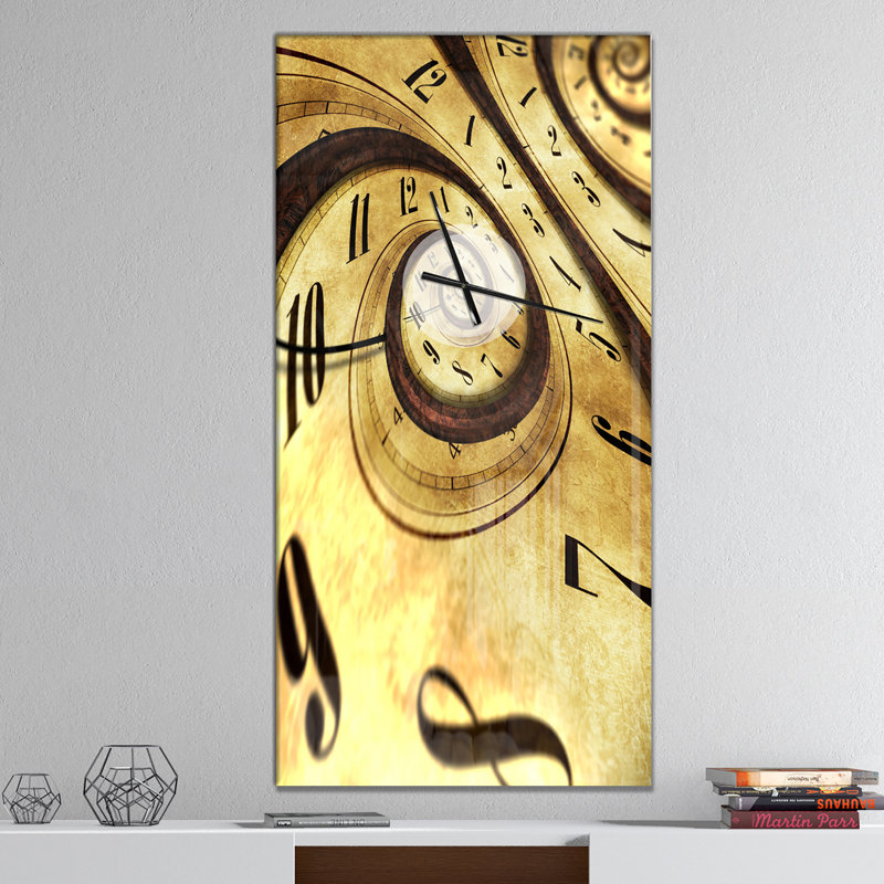 Horloge murale rétro Vintage Spiral, H 48 po x l 24 po x P 1 po