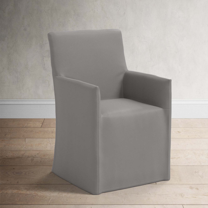 Ivanka 20'' H Upholstered Armchair, Classic Otter Performance Velvet