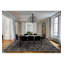 Queens Hand Knotted Wool Area Rug in Midnight/Ivory/Gray-694453528