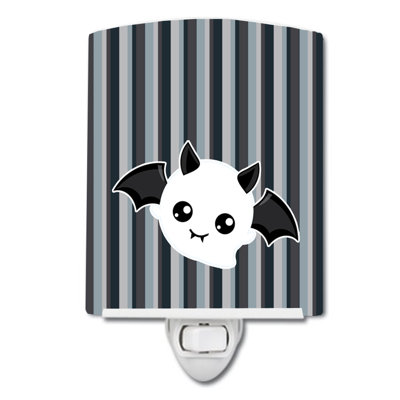 Éclairage de nuit en céramique ghost bat Halloween