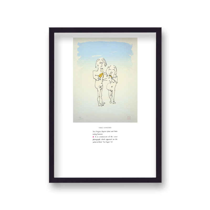 John Lennon Personal Sketch Collection 2 Two Virgins 1 Piece Single Picture Frame Wall Art