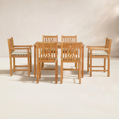 Leahny Teak Patio Dining Set