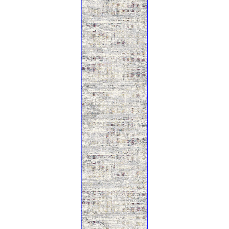 Matsuda Viscose Abstract Indoor Rug, Runner 2'2" x 7'7"