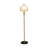 American-Style Minimalist Copper, Glass & Marble Floor Lamp