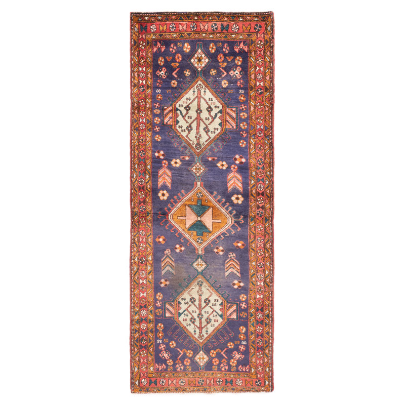 Tapis bleu marine 3 pi 2 po x 9 pi 4 po Konya Anatolian
