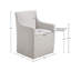 Chaise avec accoudoirs à roulettes avec jupe-438328507
