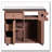 Outdoor Solid Wood Extendable 19.3''/28'' Kitchen Island, Stainless Steel Top Grill Table with Side Spice Rack-125281753
