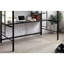 Finition du lit simple échelle complète de style contemporain en métal avec tablettes sous le lit et poste de travail avec garde-corps-1268746657