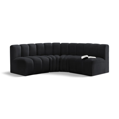 Hirah Upholstered Curved Sectional Reversible