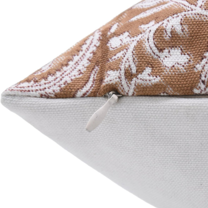 Housse de coussin intérieur / extérieur en coton Kundanvan Kniff Edge, H 14 po x l 14 po