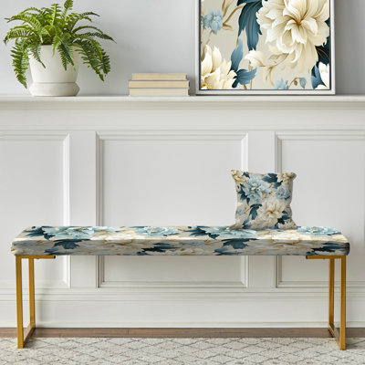 Banc rembourré or