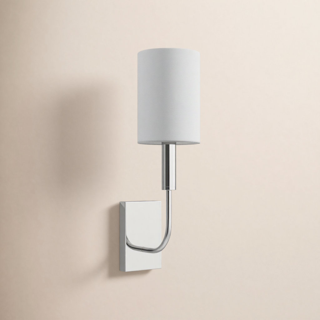 Tedder Single Light Dimmable Candle Wall Light, Polished Nickel