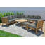 Huntington 12 Piece Teak Sectional Seating Group with Sunbrella Cushions-492633468-508217823