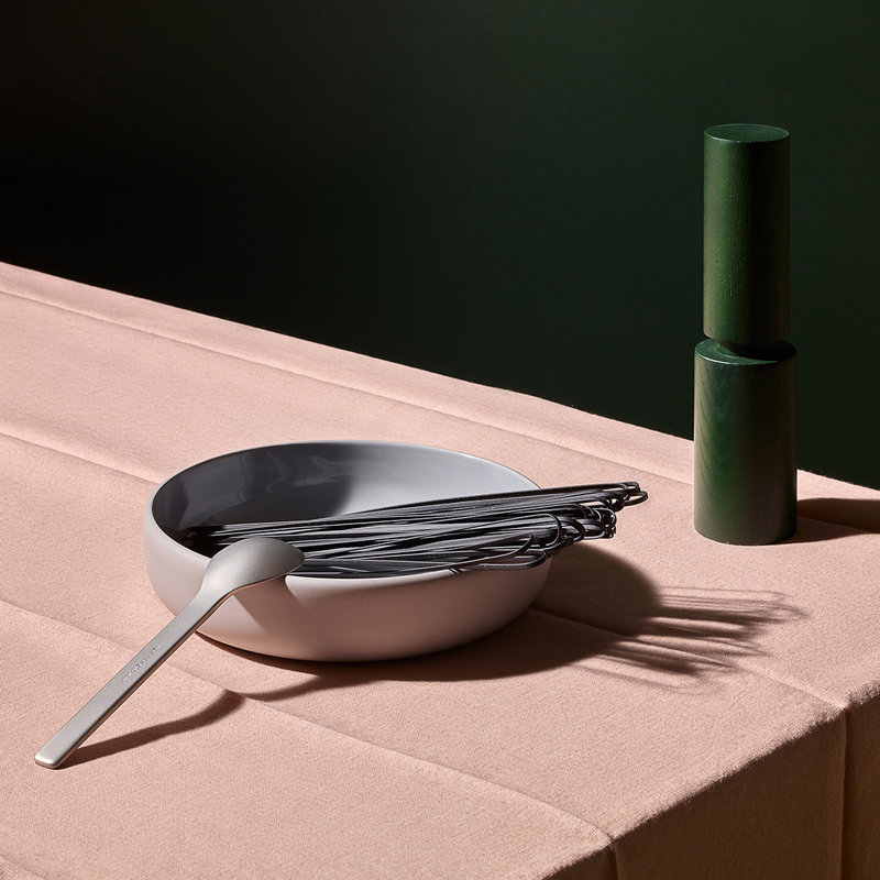 Porcelain Pasta Bowl, Gray