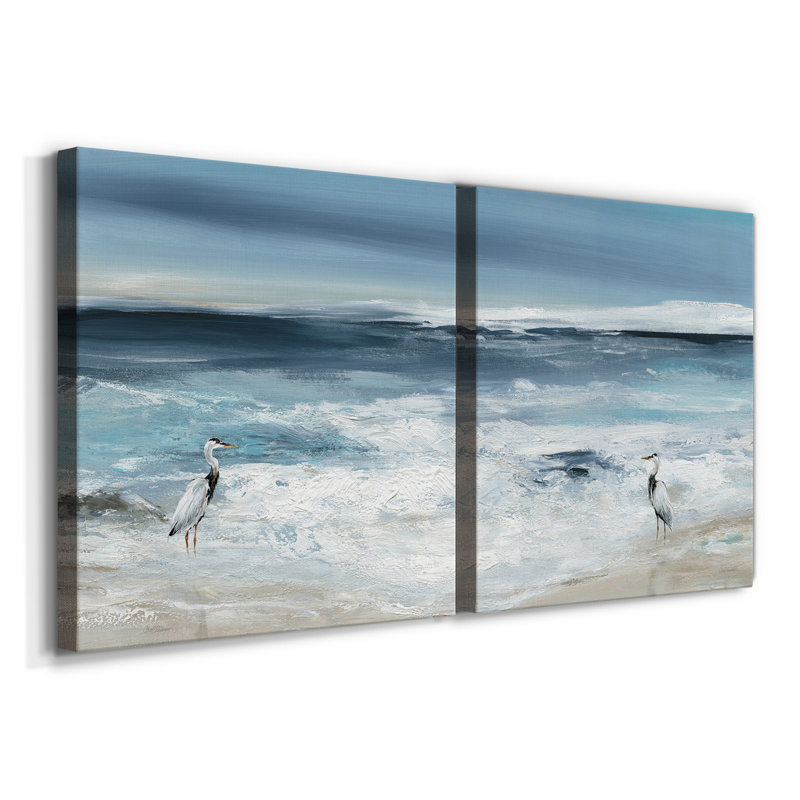 «Tidal Fishing I», ensemble de 2 reproductions d'art sur toile tendue, H 16 po x l 32 po x P 1 po