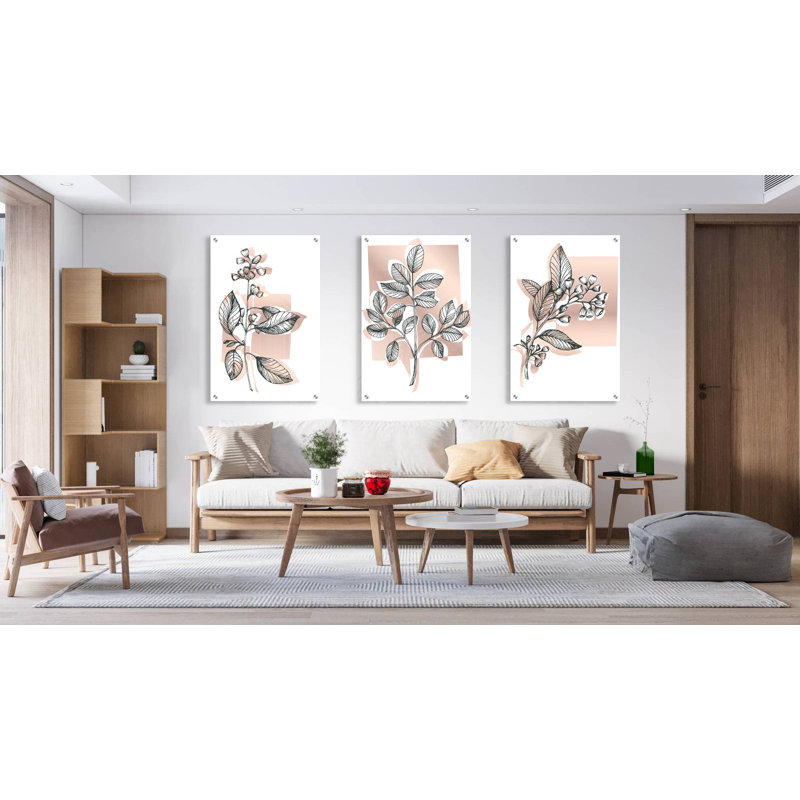Feuillage - ensemble de 3 reproductions sans cadre