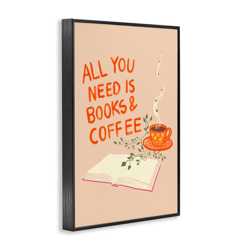 Giclée encadrée «Need Needs & Coffee» par Florentina Dolci, H 18 po x l 12 po, Giclée encadrée noir minuit