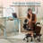 High Back Ergonomic Office Chair - Adjustable Swivel Chair with Lumbar Support, Flip-Up Arms, Retractable Footrest & Brown Diamond PU Leather for Home Office Desk-Brown-2109580357