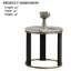 Ensemble de tables triangulaires de style contemporain 3 pièces, 1 table basse et 2 tables de bout en marbre