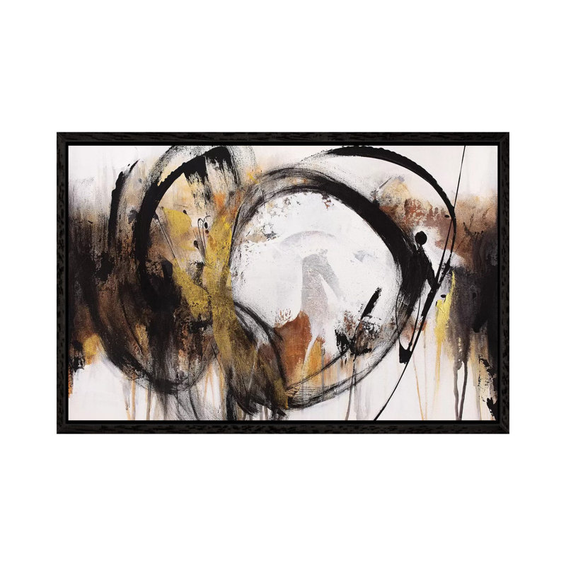 Lovers Knot by Jude Remedios - Painting on Canvas, 45.72cm H x 66.04cm W x 3.81cm D, Black Framed
