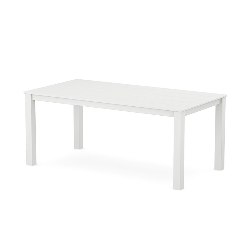 POLYWOOD® Tables 72" Patio Dining Table, Classic White