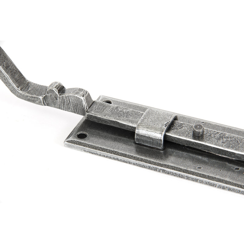 French Pewter Door Bolt, Pewter Patina, 39.4cm H x 4.7cm W x 7.2cm D