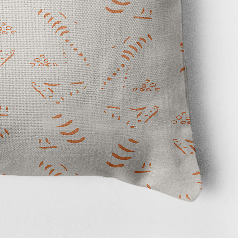 Housse de coussin carrée extérieure/insert, Orangé