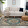 Devonshire Blue Ornamental Medallion Area Rug