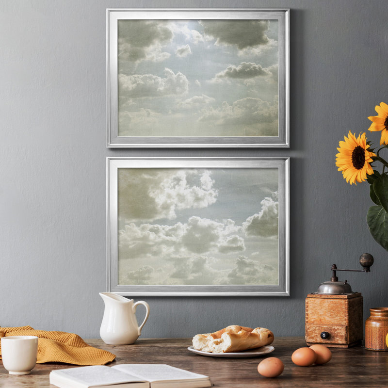 Sky Scrapers III - ensemble de 2 reproductions de cadres photo, H 42,5 po x l 61 po x P 1 po, Argent