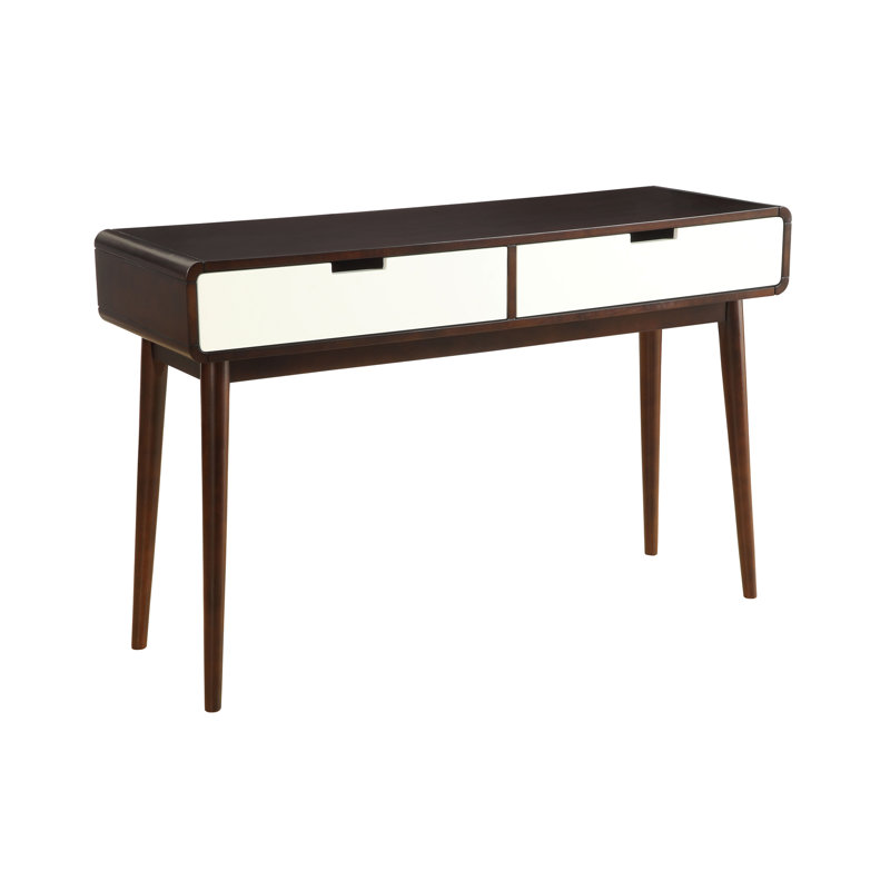 White & Espresso Finish Sofa Table